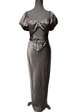 Dress – Size Medium 4th + Reckless Black Satin Cutout Maxi Dress NWT